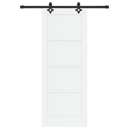 Schuifdeur met Hardware Set 'ORKDAL'Wit Vurenhout