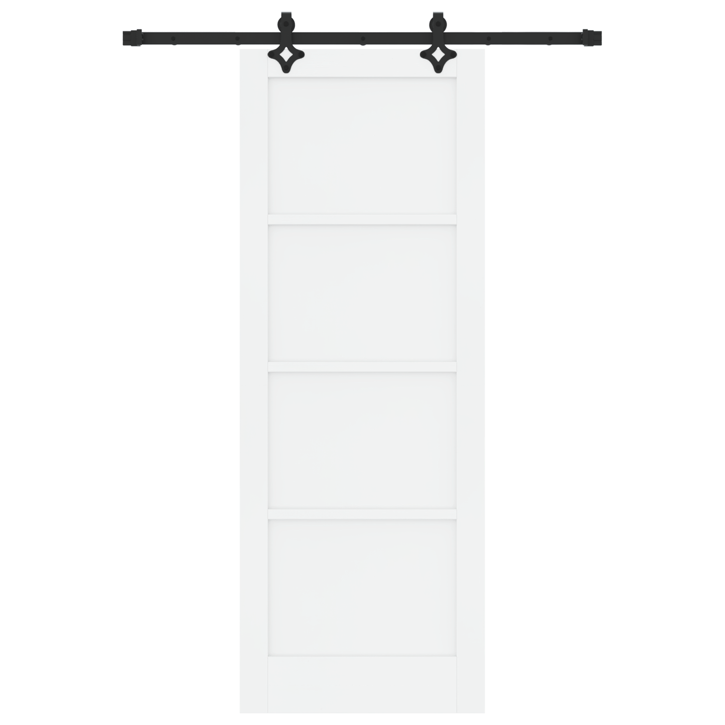 Schuifdeur met Hardware Set 'ORKDAL'Wit Massief Denhouten