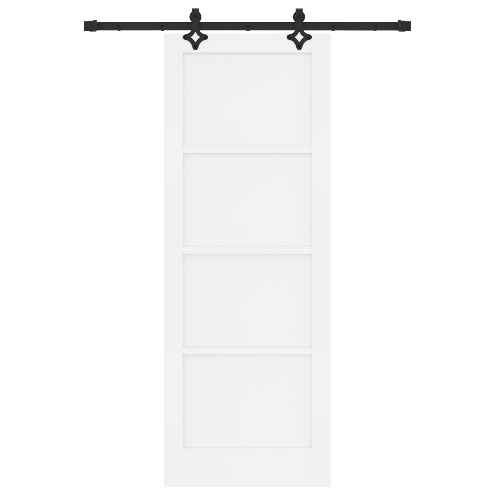 Schuifdeur met Hardware Set 'ORKDAL'Wit Massief Denhouten