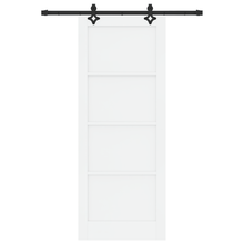 Schuifdeur met Hardware Set 'ORKDAL'Wit Massief Vurenhout