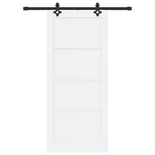 Schuifdeur met Hardware Set 'ORKDAL'Wit Massief Vurenhout