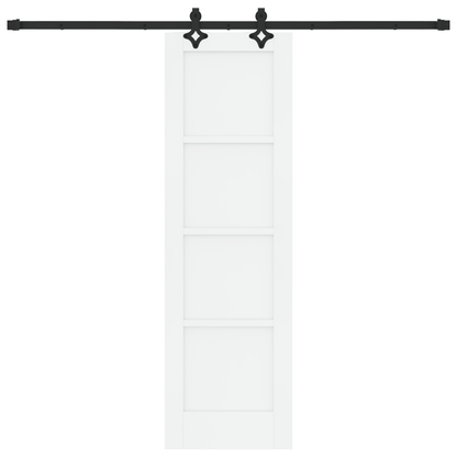 Schuifdeur met Hardware Set 'ORKDAL'Wit Massief Vuren