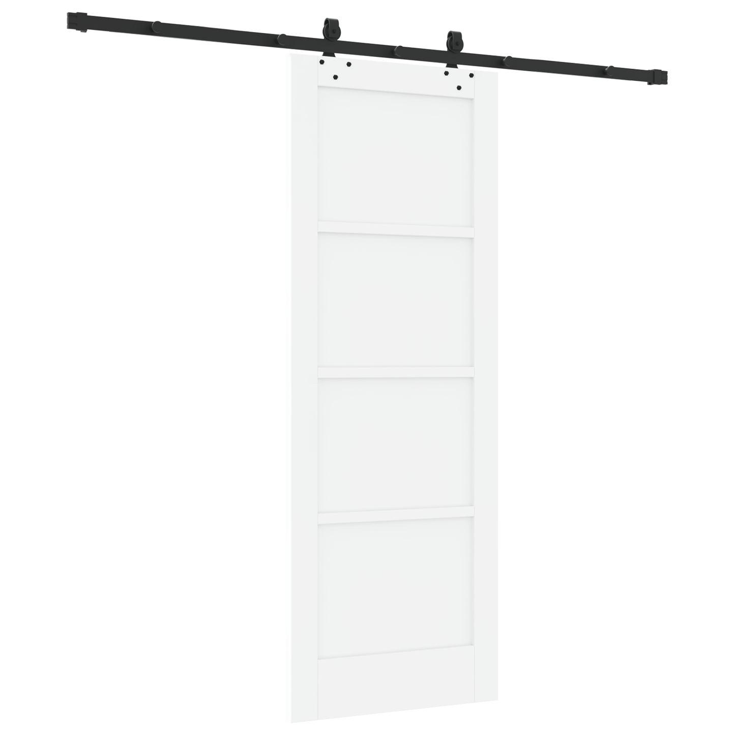 Schuifdeur met Bevestigingsset 'ORKDAL'Wit Massief Vurenhout