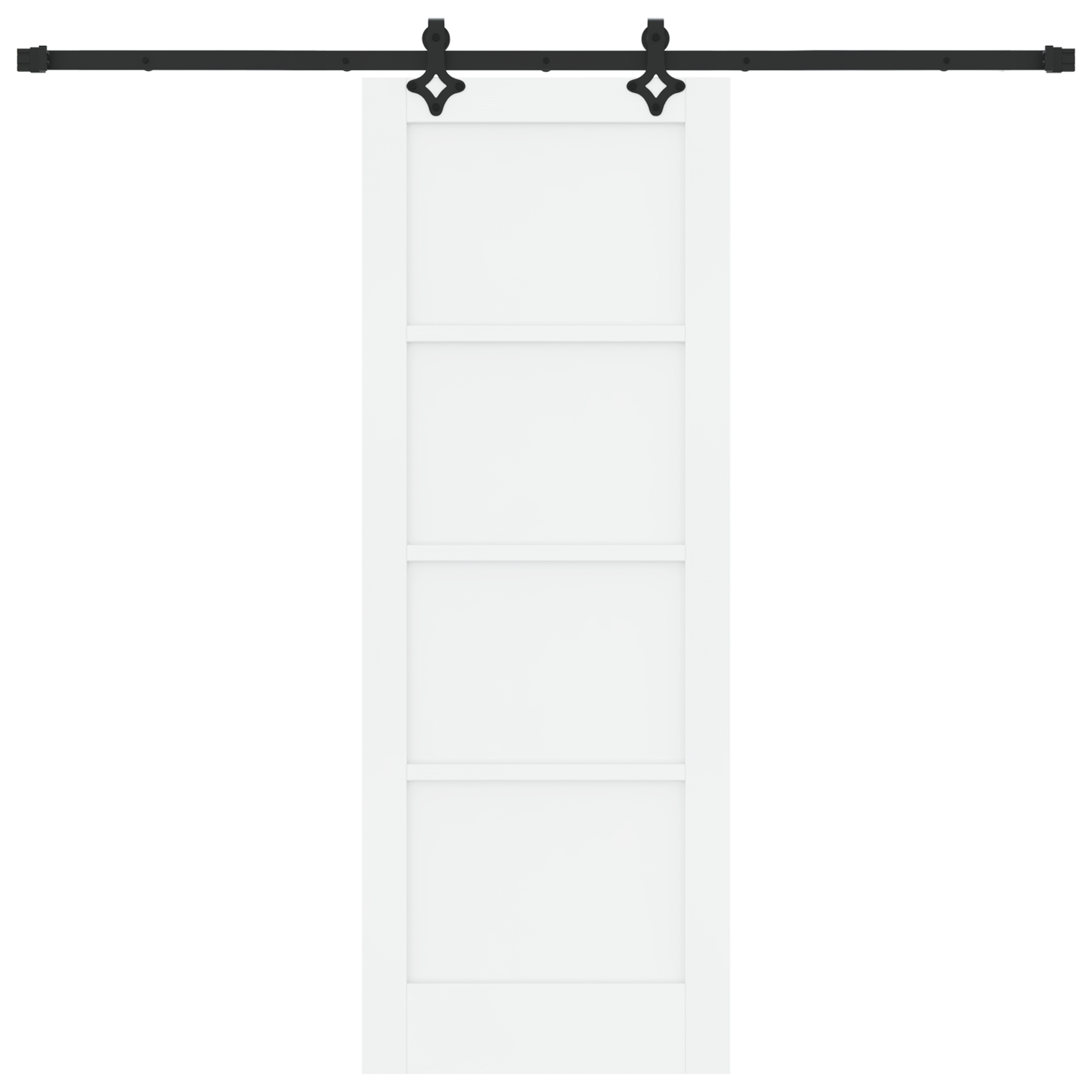 Schuifdeur met Bevestigingsset 'ORKDAL'Wit Massief Vurenhout