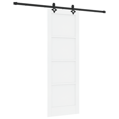 Schuifdeur met Hardware Set 'ORKDAL'Wit Massief Grenen