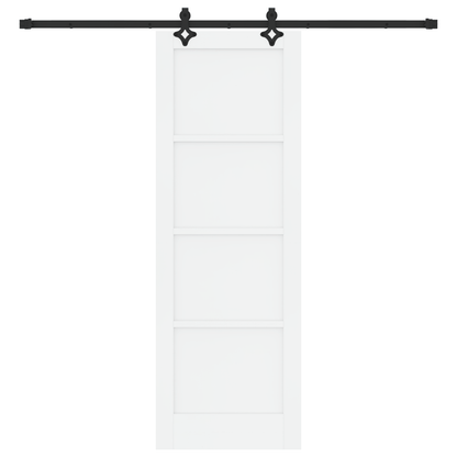 Schuifdeur met Hardware Set 'ORKDAL'Wit Massief Grenen