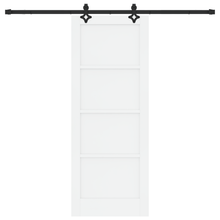 Schuifdeur met Hardware Set 'ORKDAL'Witte Massief Hout Vuren