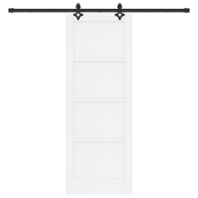 Schuifdeur met Hardware Set 'ORKDAL'Witte Massieve Houten Grenen