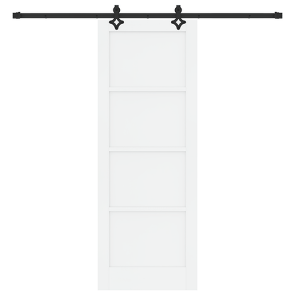 Schuifdeur met Hardware Set 'ORKDAL'Witte Massieve Houten Grenen