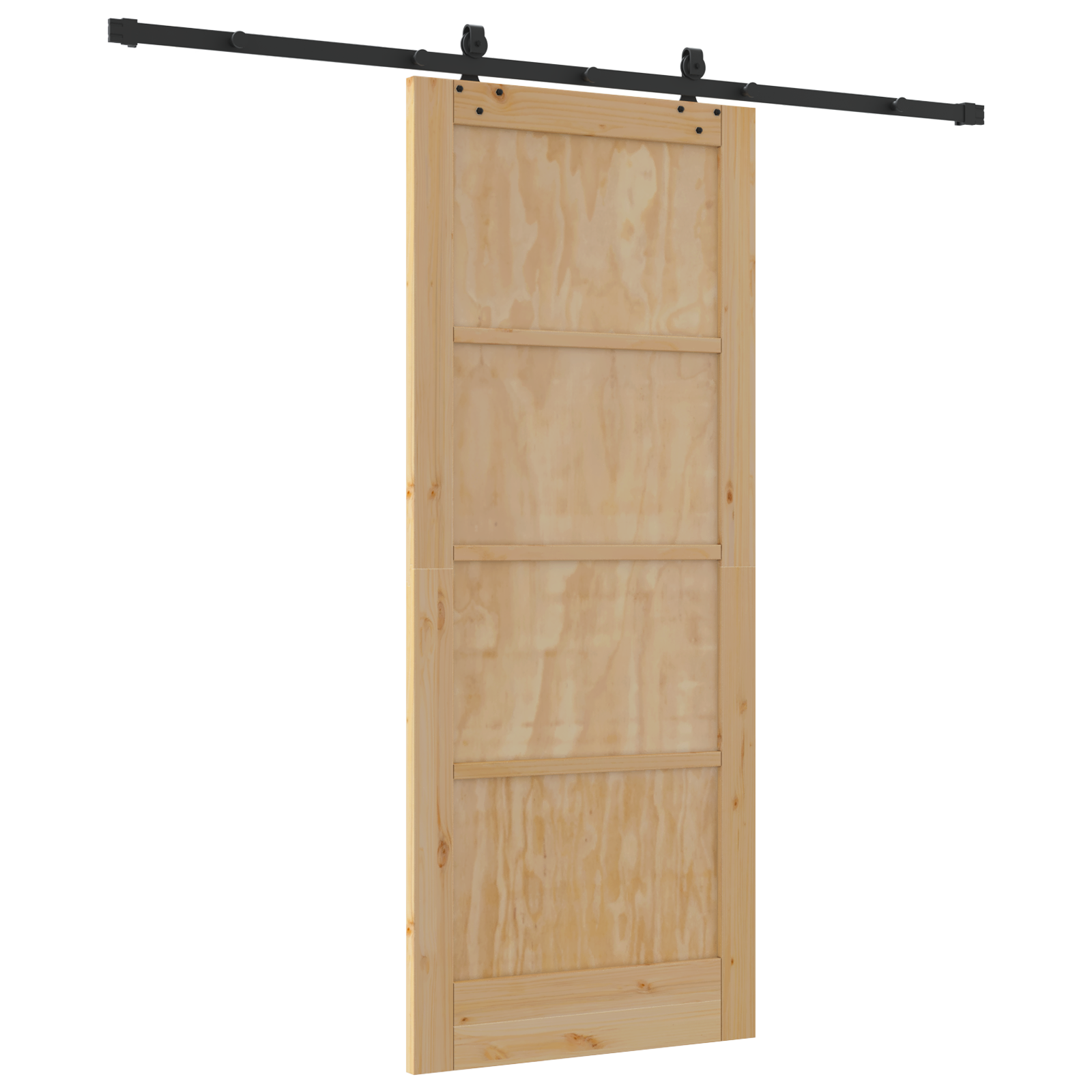 Schuifdeur met Hardware Set 'ORKDAL'Massief Vurenhout