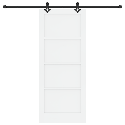 Schuifdeur met Bevestigingsset "ORKDAL" - Witte Massief Houten Grenen