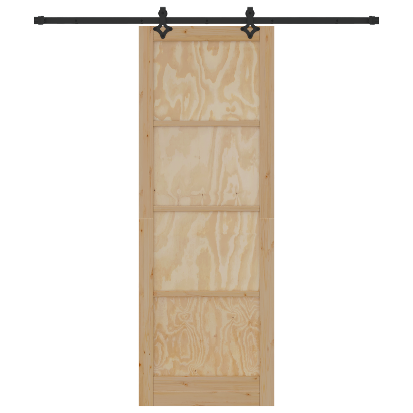 Schuifdeur met Hardware Set ORKDAL Massief Vurenhout