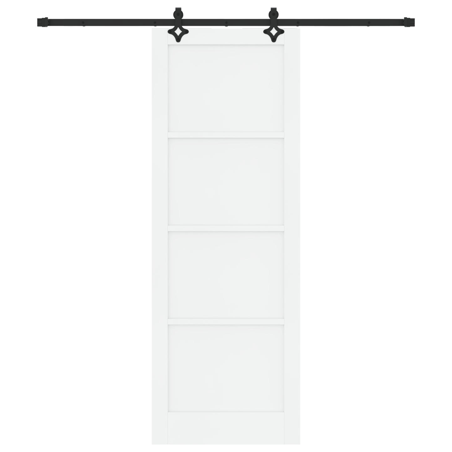 Schuifdeur met Bevestigingsset ORKDAl Wit Massief Vurenhout