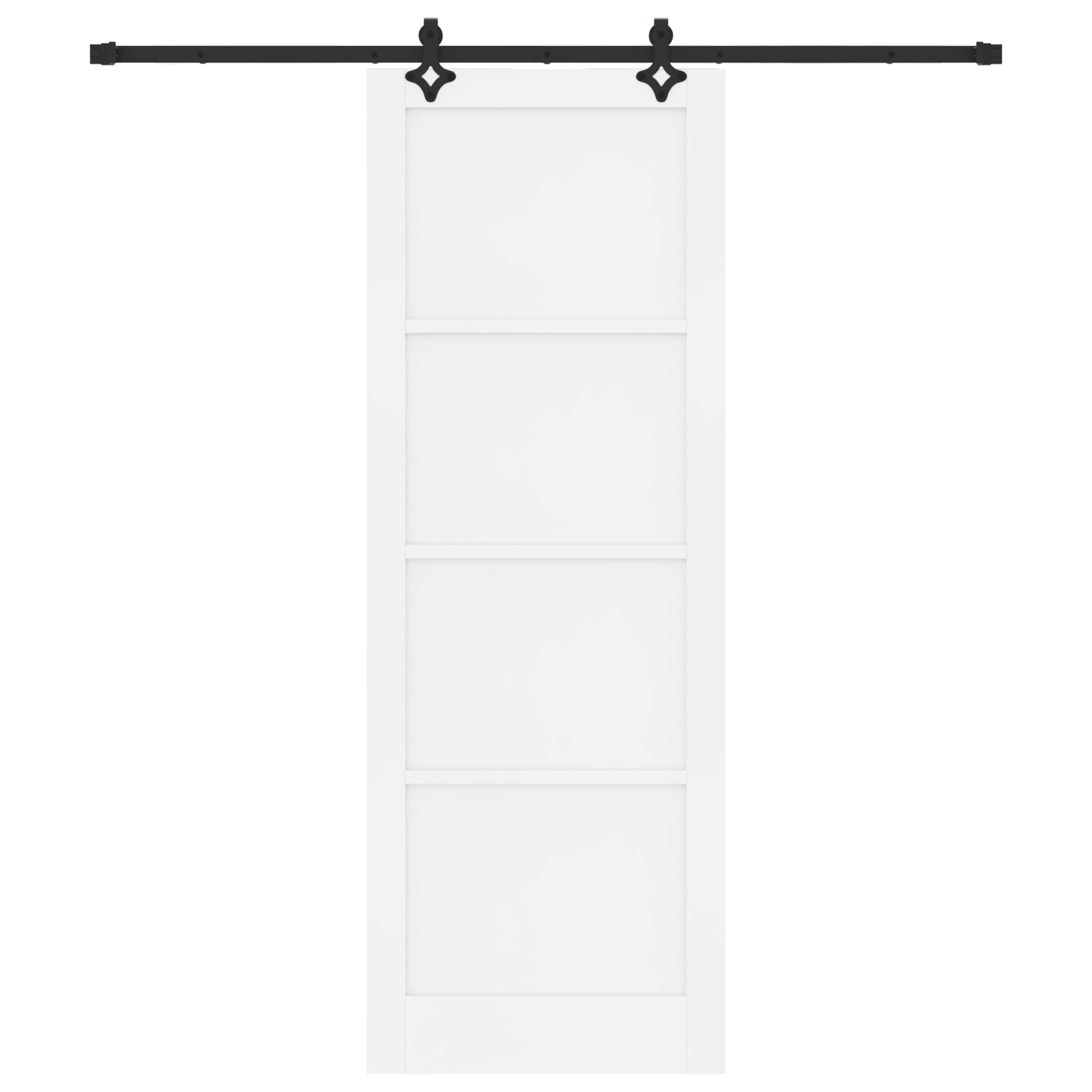 Schuifdeur met Bevestigingsset ORKDAl Wit Massief Vurenhout