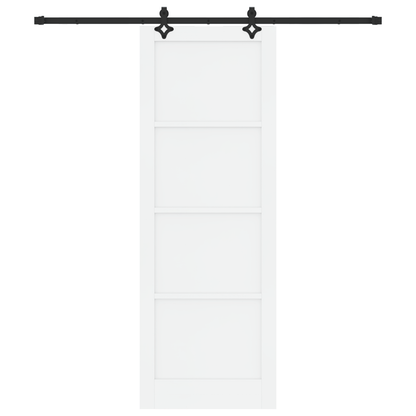 Schuifdeur met Bevestigingsset ORKDAl Wit Massief Vurenhout