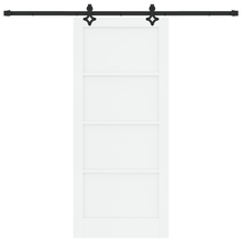 Schuifdeur met Hardware Set 'ORKDAL'Wit Massief Vurenhout