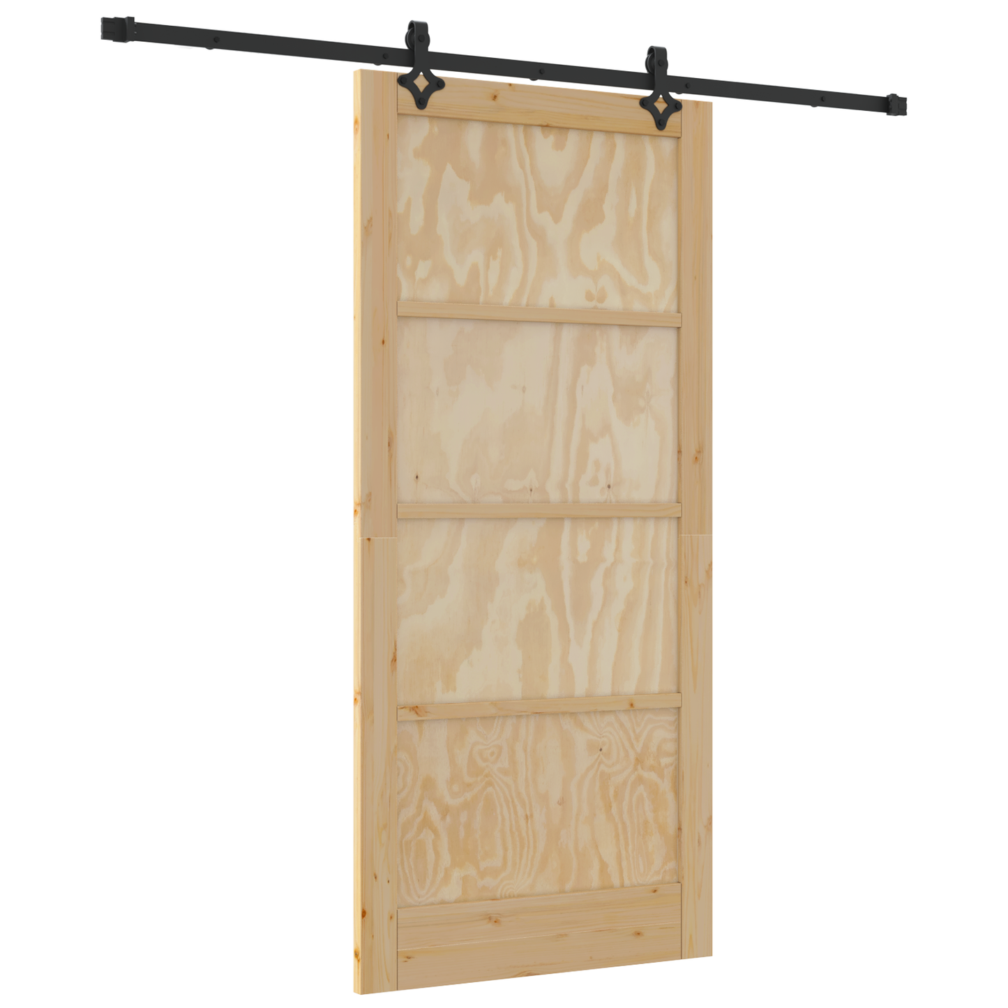 Schuifdeur met hardware set 'ORKDAL'van massief vurenhout