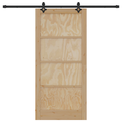 Schuifdeur met hardware set 'ORKDAL'van massief vurenhout