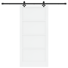 Schuifdeur met Hardware Set 'ORKDAL'Witte Massief Houten Grenen