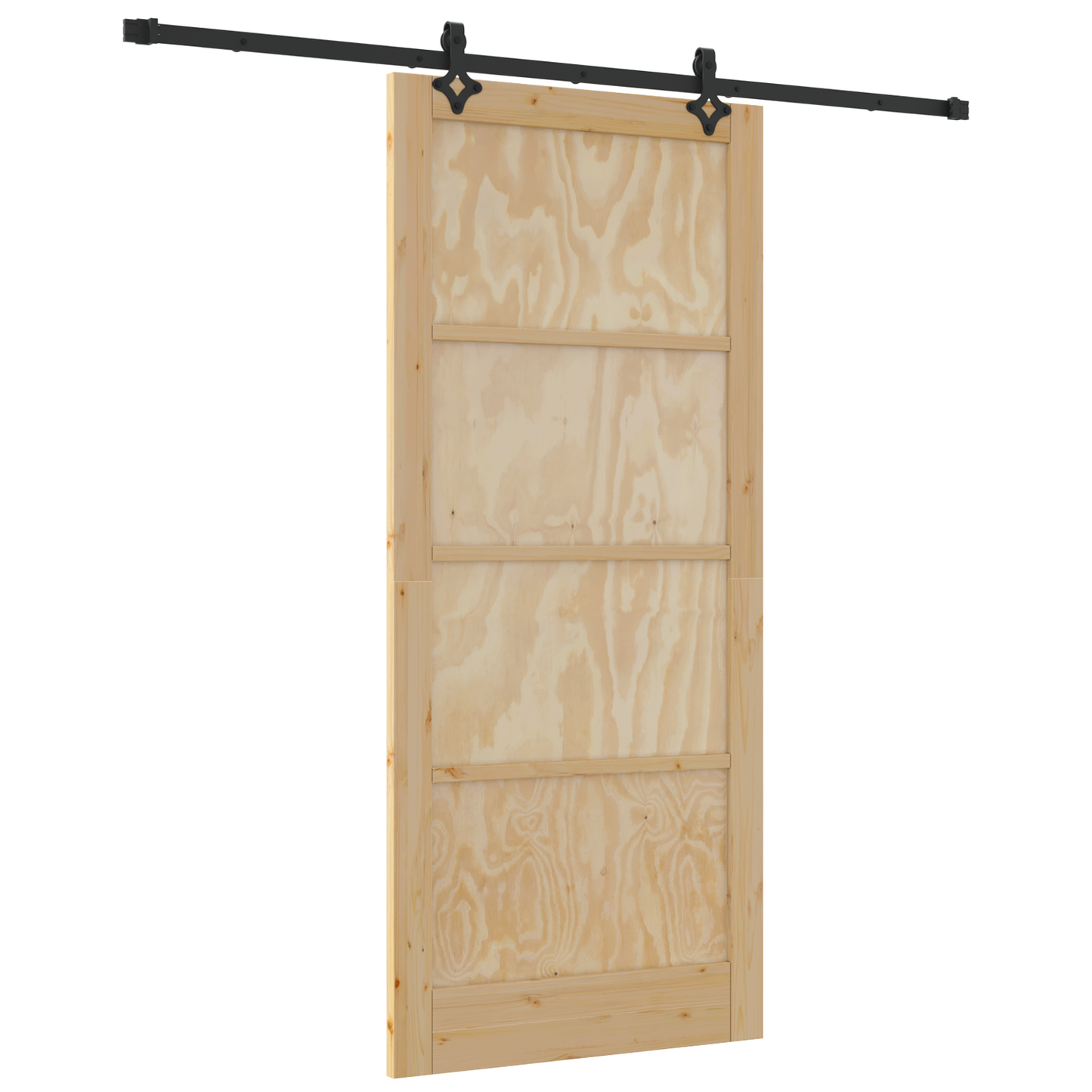 Schuifdeur met hardware set 'ORKDAL'van massief vurenhout