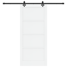 Schuifdeur met Hardware Set 'ORKDAL'Wit Massief Hout van Grenen