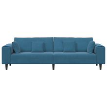Velours Bank met kussen met kussen Blauw 208 cm Fluweel