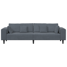Velours Bank met kussen met kussen Donkergrijs 208 cm Fluweel
