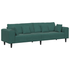 Bank 208x77x76 cm donkergroen fluweel