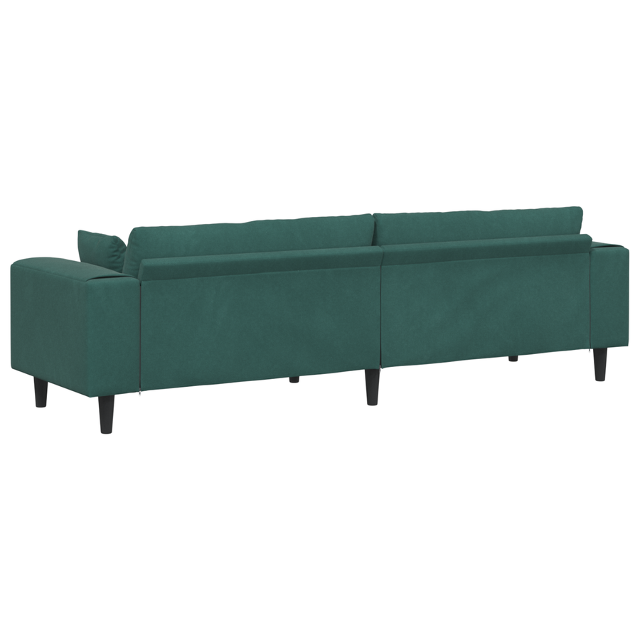 Velours Bank met kussen met kussen Donkergroen 208 cm Fluweel