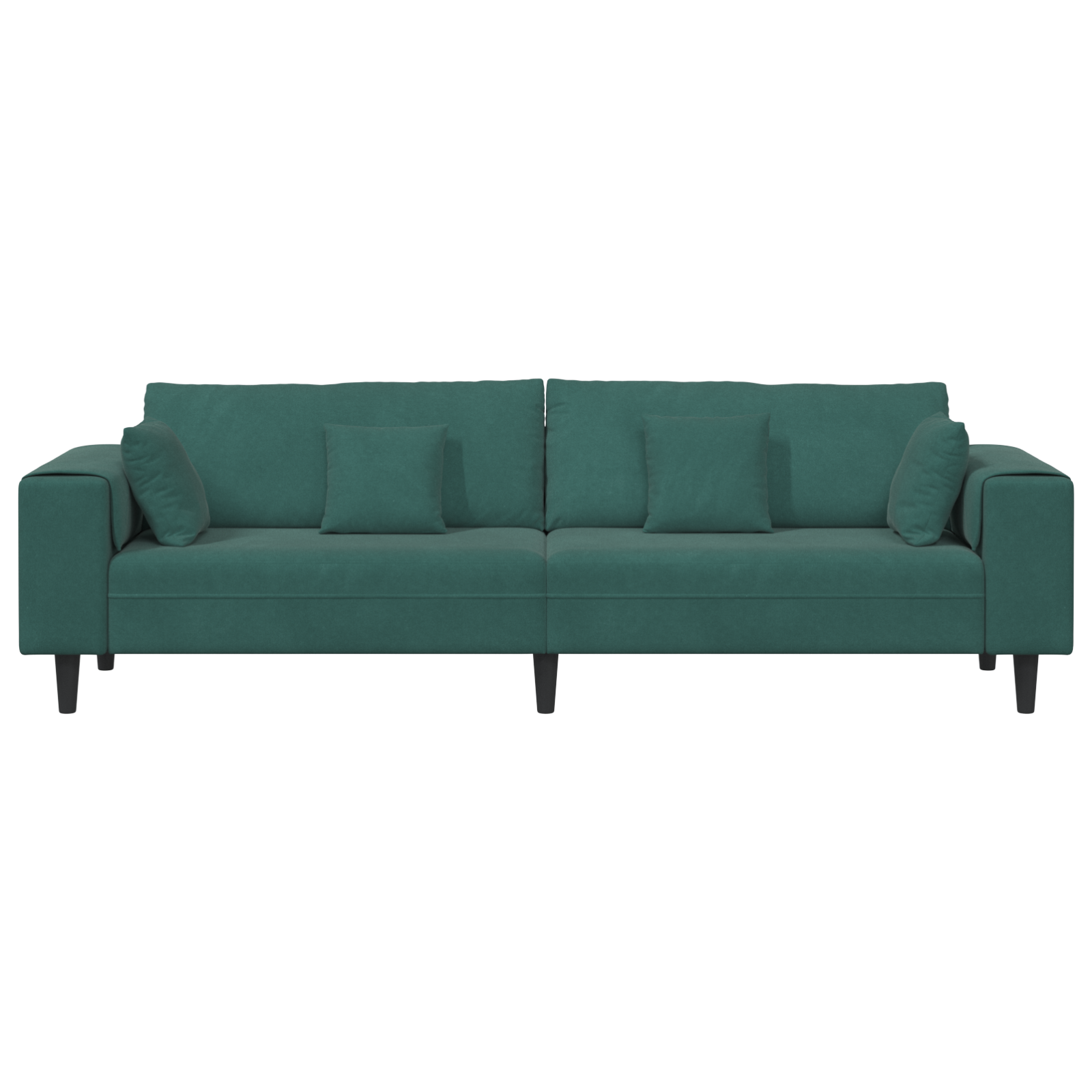 Velours Bank met kussen met kussen Donkergroen 208 cm Fluweel