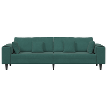 Velours Bank met kussen met kussen Donkergroen 208 cm Fluweel