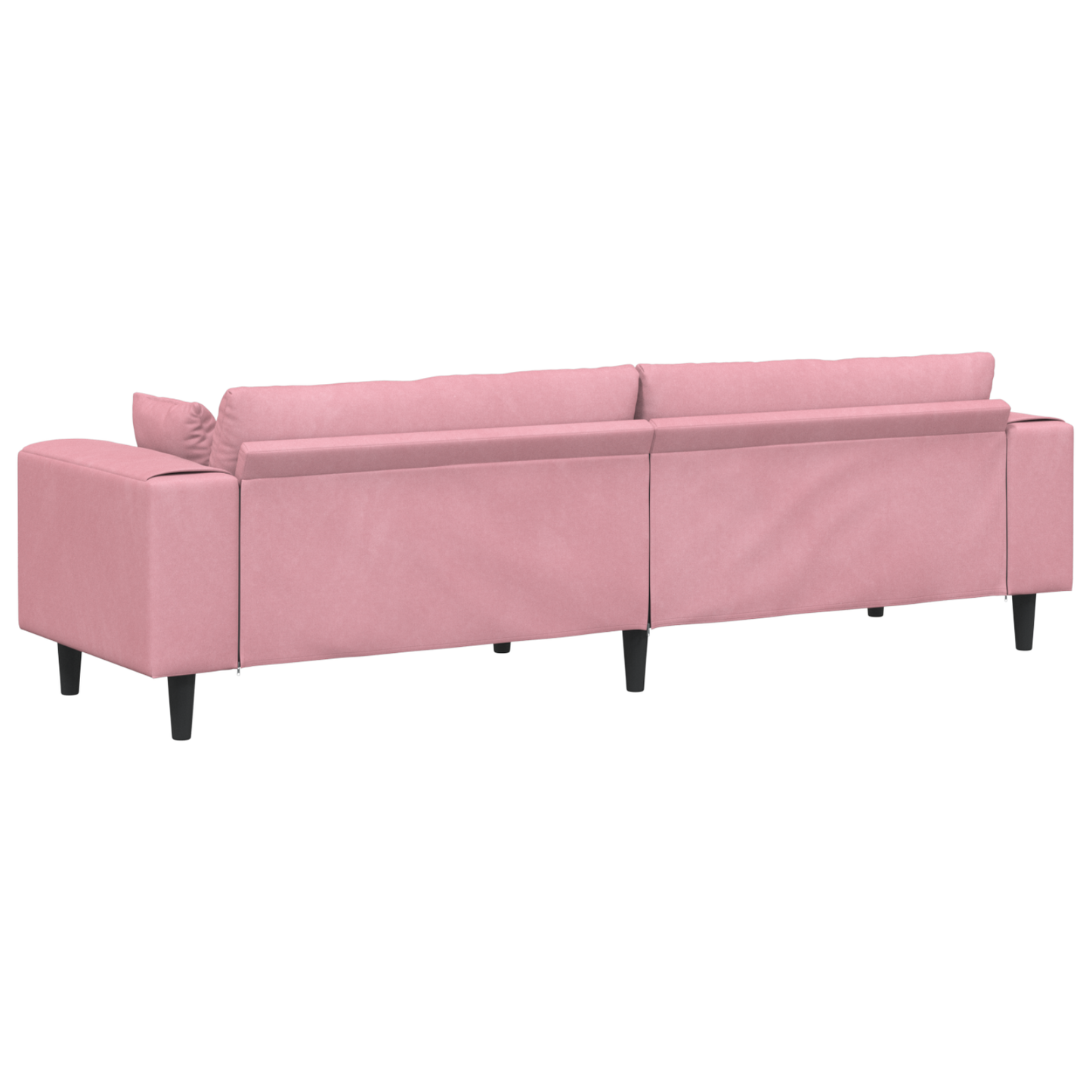 Velours Bank met kussen met kussen Roze 209 cm Fluweel