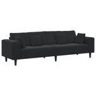 Bank 250x77x76 cm fluweel zwart