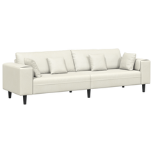 Velours Bank met kussen met kussen Crème 208 cm Fluweel