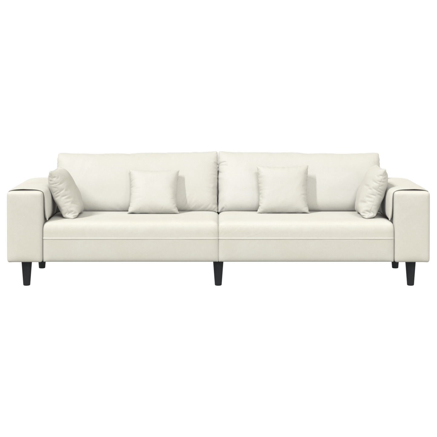 Velours Bank met kussen met kussen Crème 208 cm Fluweel