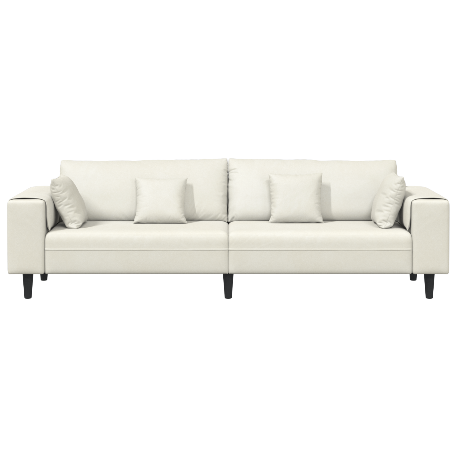 Velours Bank met kussen met kussen Crème 208 cm Fluweel