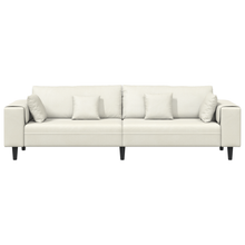 Velours Bank met kussen met kussen Crème 208 cm Fluweel