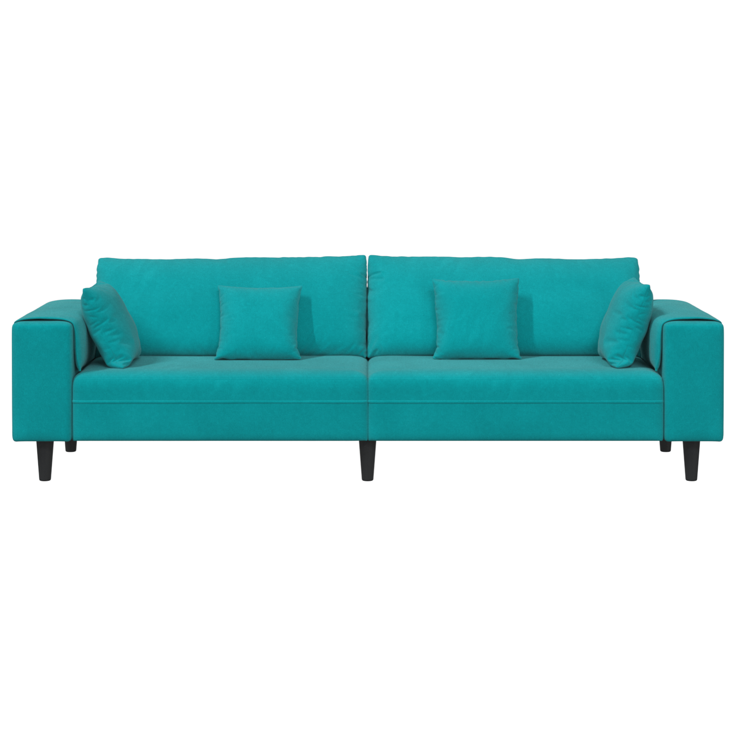 Velours Bank met kussen met kussen Turquoise 208 cm Fluweel