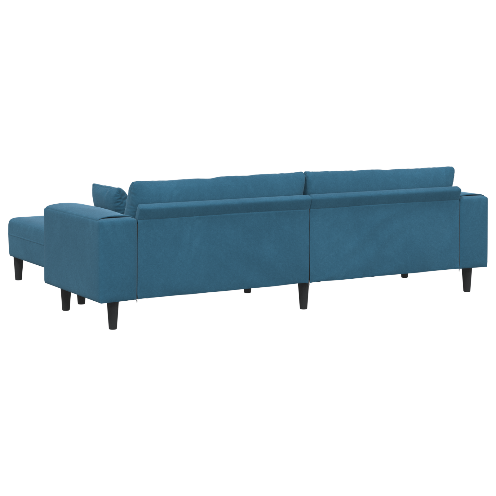 Velours Bank met kussen met kussen 3 pcs Blauw 208 cm Fluweel
