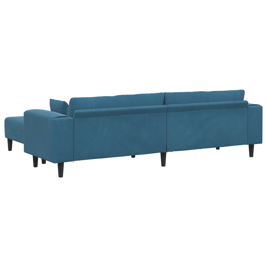 Velours Bank met kussen met kussen 3 pcs Blauw 208 cm Fluweel