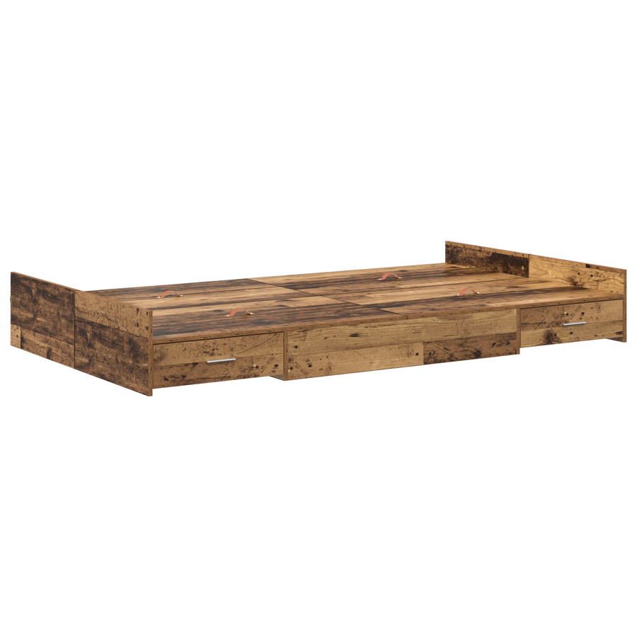 Opbergbed Old Wood 120x190 cm Gelaagd Hout