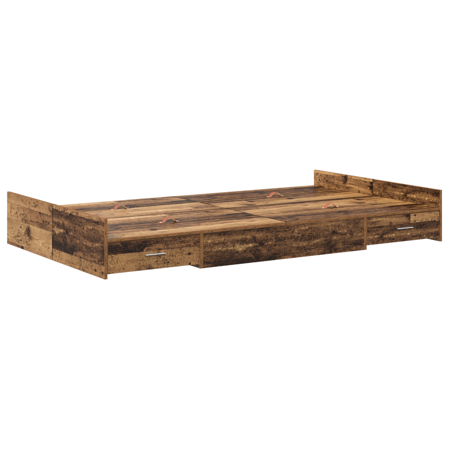 Opbergbed Old Wood 120x190 cm Gelaagd Hout