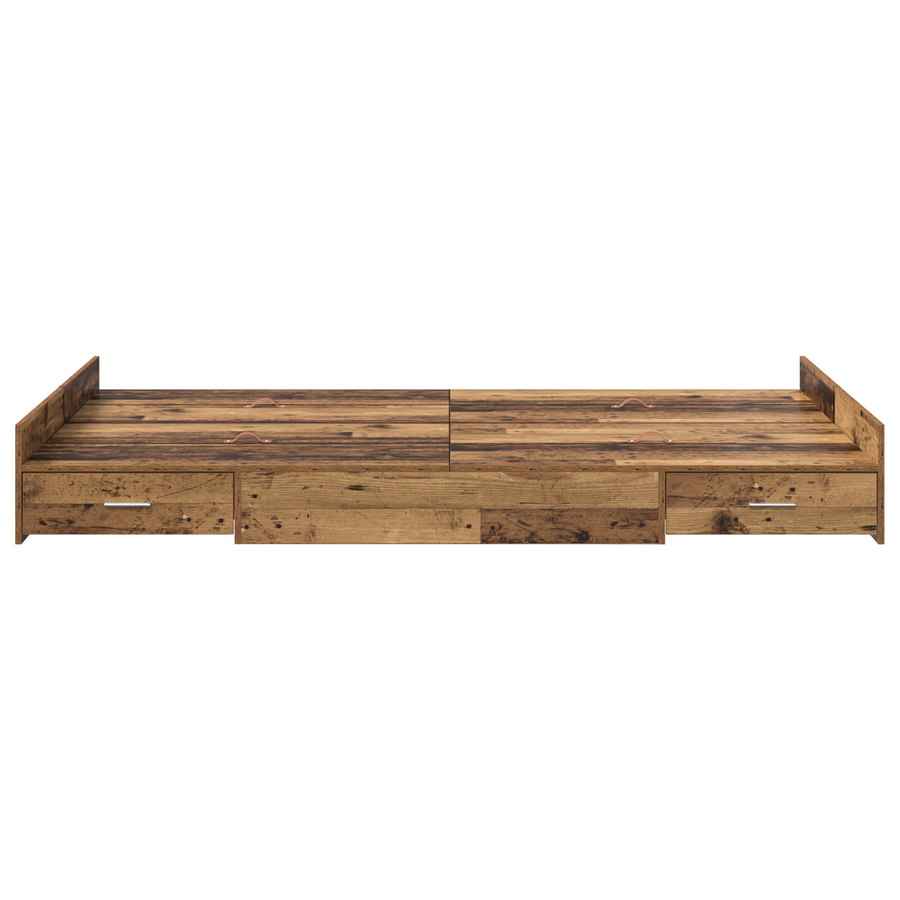 Opbergbed Old Wood 120x190 cm Gelaagd Hout