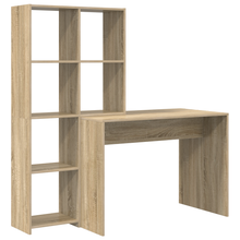 Bureau met plank met opslag Sonoma eiken 138.5 x 55 x 143 cm Bewerkt hout