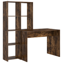 Bureau met plank Gerookt eiken 138.5 x 55 x 143 cm Bewerkt hout