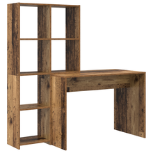 Bureau met plank met opslag Oud hout 138.5 x 55 x 143 cm Bewerkt hout