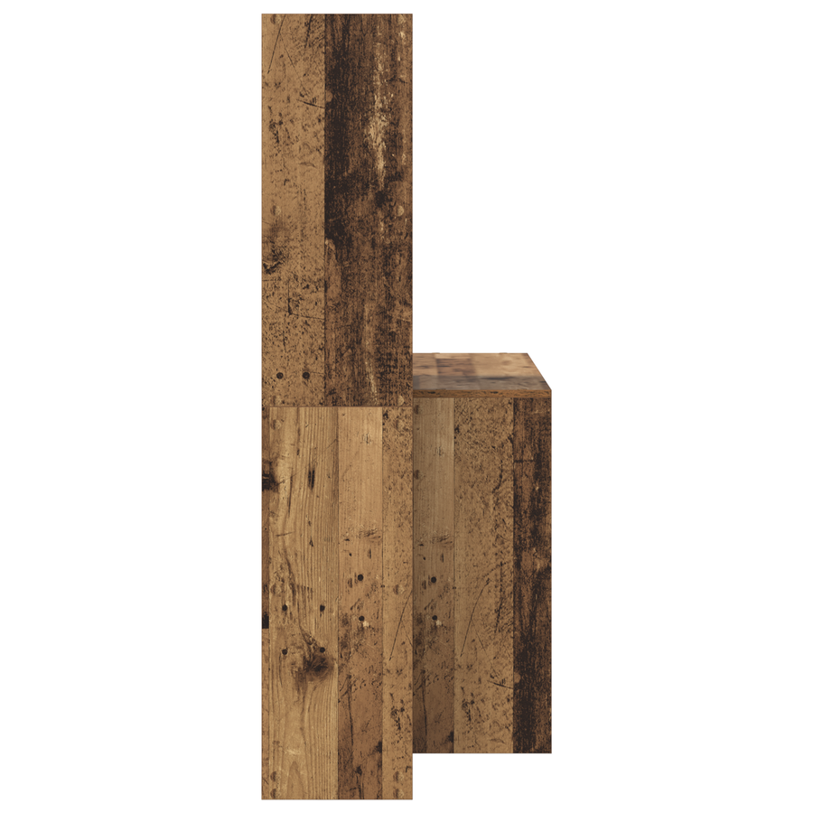 Bureau met plank met opslag Oud hout 138.5 x 55 x 143 cm Bewerkt hout