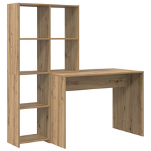 Bureau artisanaal eikenkleurig 138.5 x 55 x 143 cm Bewerkt hout