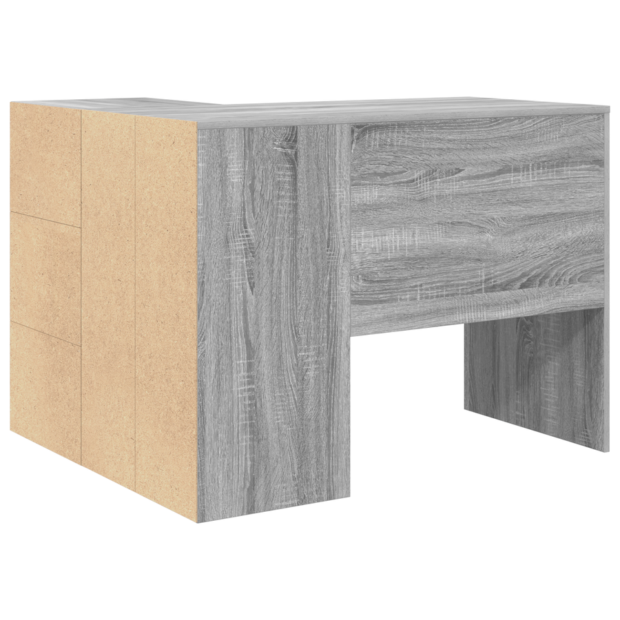 Hoekbureau Grijs Sonoma 102x88x75 cm Engineered Hout