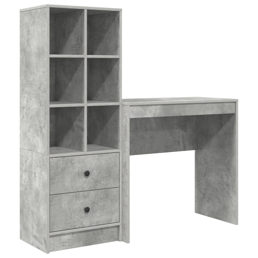 Bureau met Opbergruimte van Betonlook Hout